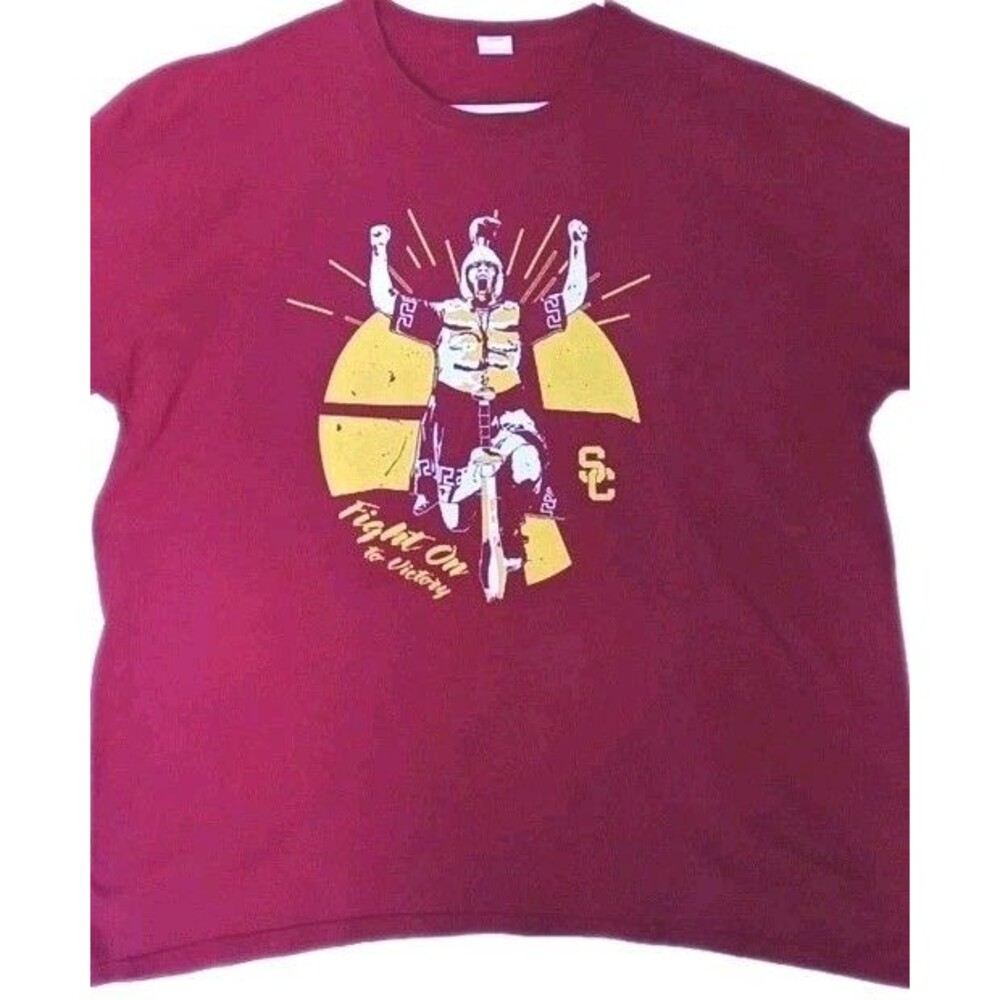 NCAA USC TROJANS 2017 Schedule T-Shirt Cozy Size 2XL